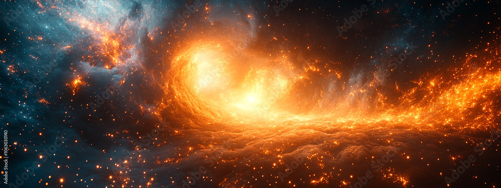 Fototapeta premium universe filled with stars, nebula and galaxy