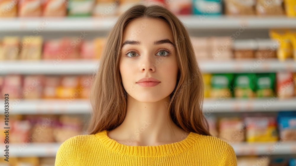 Indecisive Consumer Carefully Examining Variety of Cereal Brands on Supermarket Shelf Deciding Which to Choose Indecisive Consumer Carefully Examining Variety of Cereal Brands on Supermarket Shelf Deciding Which to Choose