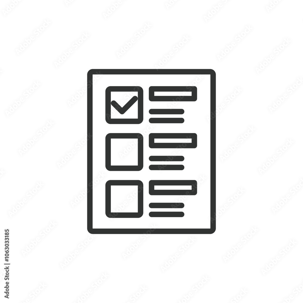 Voting ballot, icon in line design. Voting, ballot, election, choice, decision, vote, selection on white background vector. Voting ballot editable stroke icon Voting ballot, icon in line design. Voting, ballot, election, choice, decision, vote, selection on white background vector. Voting ballot editable stroke icon