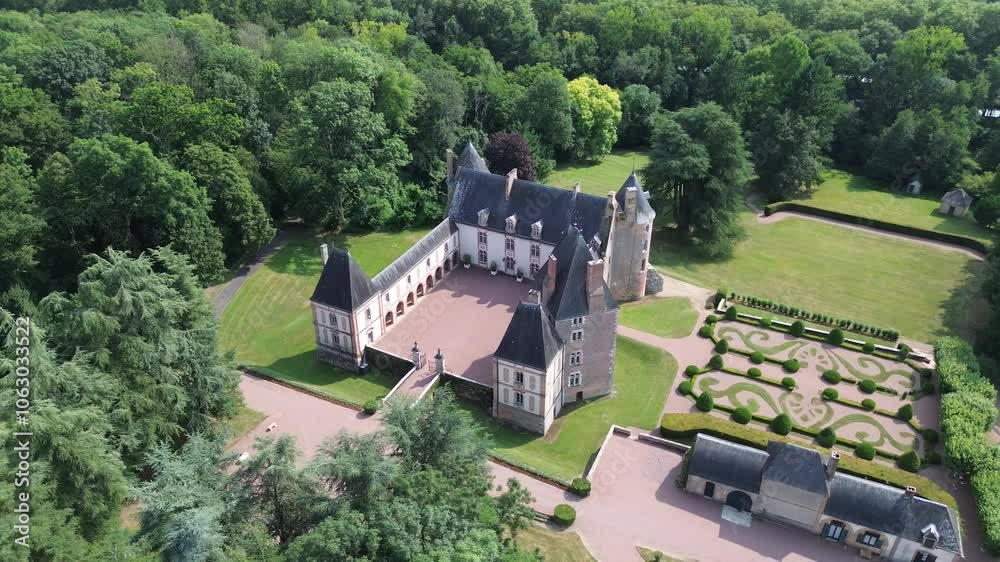drone video Blancafort castle france europe drone video Blancafort castle france europe