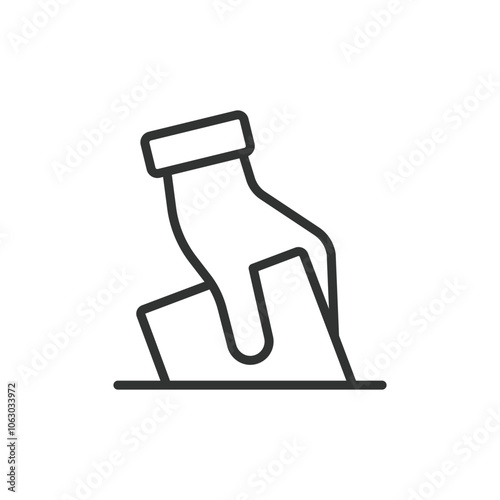 Put voting ballot, icon in line design. Voting, ballot, submit, election, democracy, choice, participation on white background vector. Put voting ballot editable stroke icon