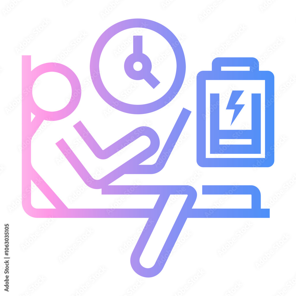 stress Line Gradient Icon stress Line Gradient Icon