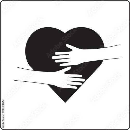 heart icon with two hands