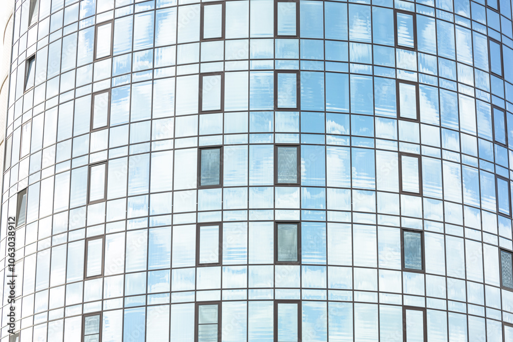 glass skyscraper modern architecture high up city scape facade exterior sphere shape walls background landmark concept glass skyscraper modern architecture high up city scape facade exterior sphere shape walls background landmark concept