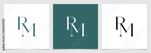 RM or MR Initial Letter Modern Illustration Logo Vector , Initial Logo for Identity and Brand Company Element