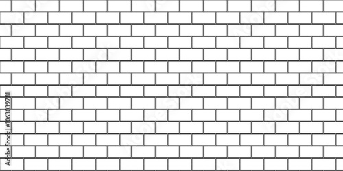 	
White brick blank home wall construction texture copy for space panorama white tiles and black joints. white brick wall used for background.	
