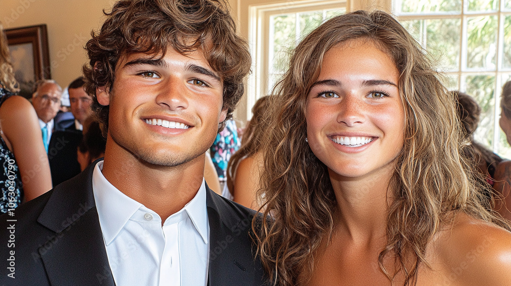 Photo of a bride and groom at a wedding Photo of a bride and groom at a wedding