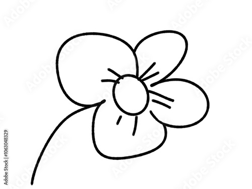 sketch of a flower