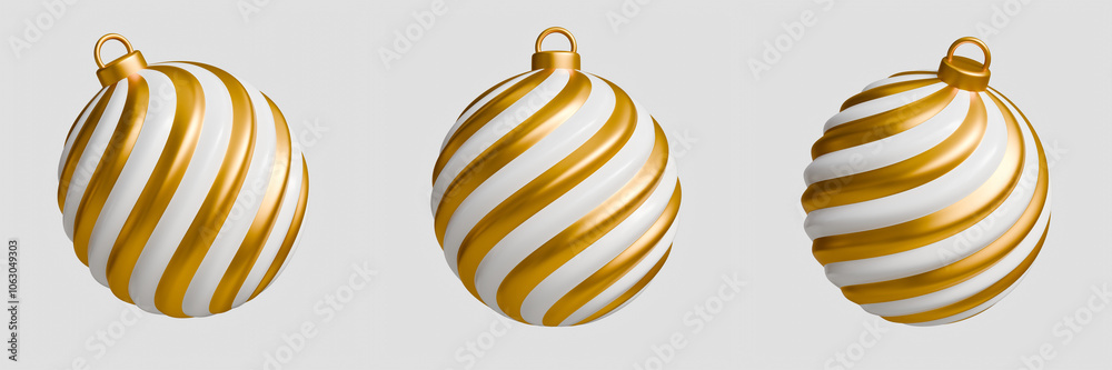 Set of Cute Lamp Christmas Decoration 3D Illustration Isolated Set of Cute Lamp Christmas Decoration 3D Illustration Isolated