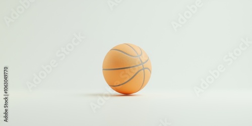 Basketball on white isolated background.