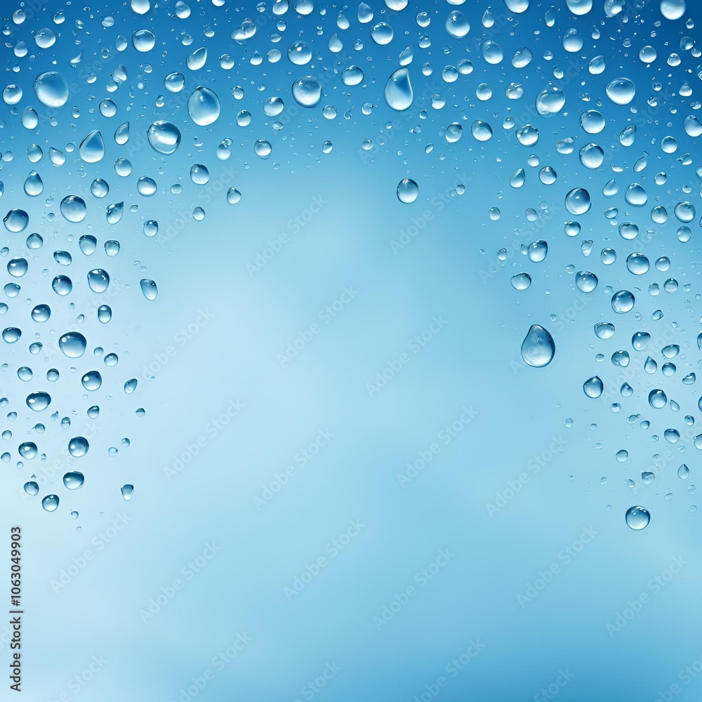 Water Drops on Blue Background with Left-Side Copy Space for Text or Logo, Top View and High-Resolution Detail
Water Drops on Blue Background with Left-Side Copy Space for Text or Logo, Top View and High-Resolution Detail