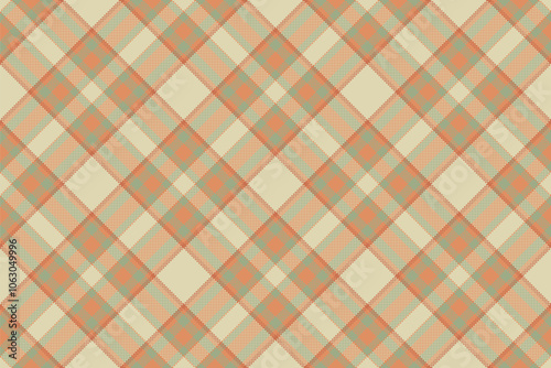 Wallpaper Mural Classy tartan plaid background, design textile vector seamless. Daisy texture check fabric pattern in orange and light colors. Torontodigital.ca