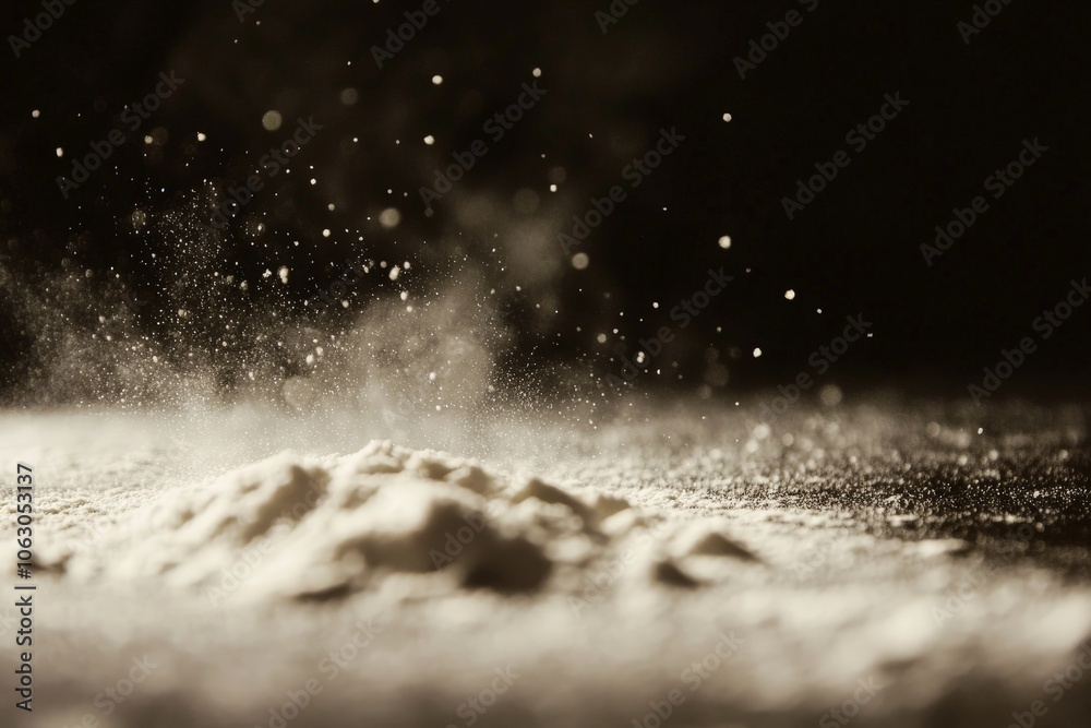 A captivating scene of fine white powder intriguingly spread over a dark background, creating a serene, minimalistic visual with a focus on elegance and simplicity. A captivating scene of fine white powder intriguingly spread over a dark background, creating a serene, minimalistic visual with a focus on elegance and simplicity.