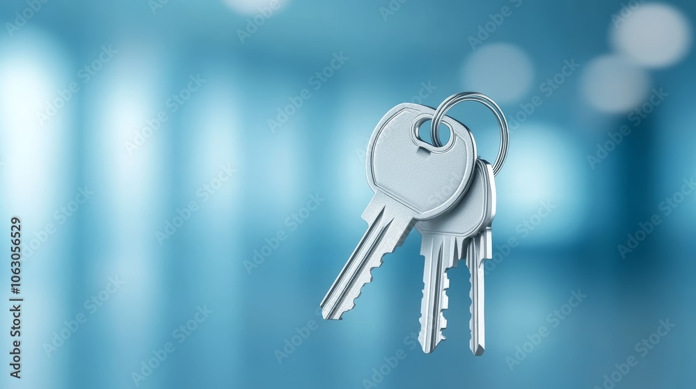 Unlocking potential, a detailed closeup of keys on ring, representing security, access and opportunity Unlocking potential, a detailed closeup of keys on ring, representing security, access and opportunity