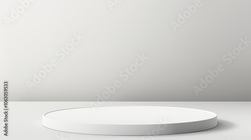 Showcase Your Products on a Minimalist White Stage for Stunning Visual Appeal