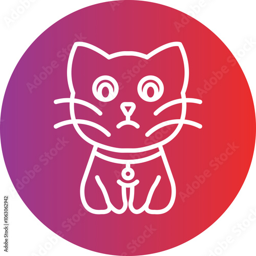 Cat Vector Icon Style