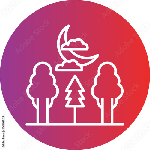 Forest Vector Icon Style