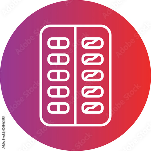 Nicotine Gum Vector Icon Style