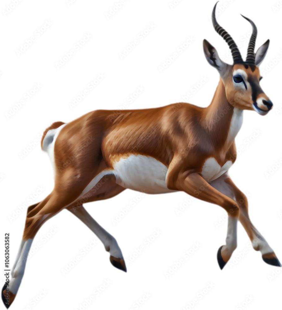 Fototapeta premium Striking springbok clipart showcasing agility, grace, and the spirit of wildlife. 