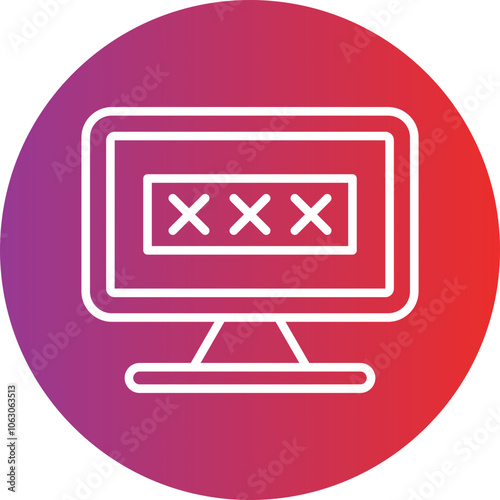 Pornography Addiction Vector Icon Style