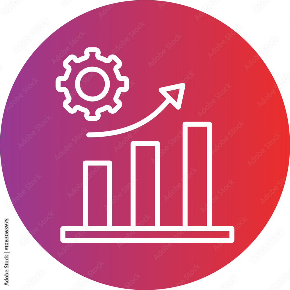 Increased Productivity Vector Icon Style Increased Productivity Vector Icon Style