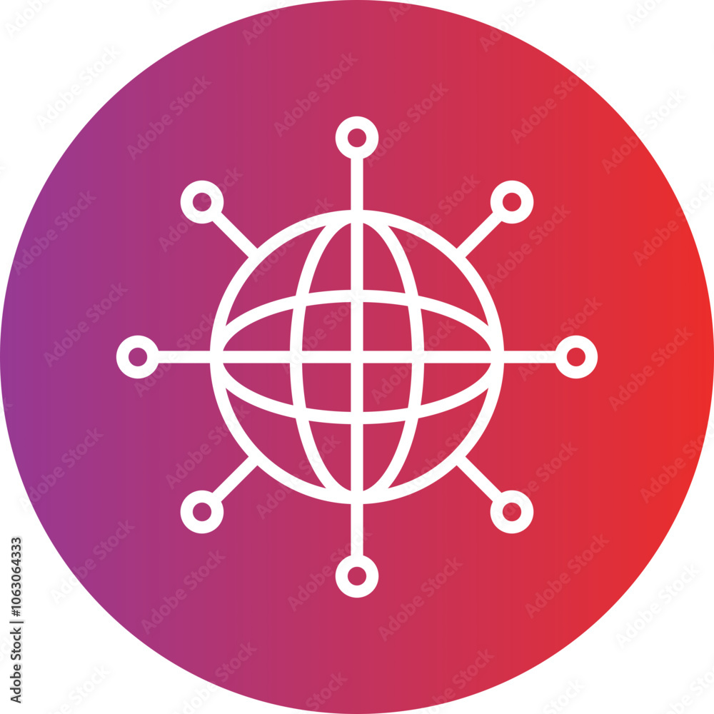 Networking Vector Icon Style Networking Vector Icon Style