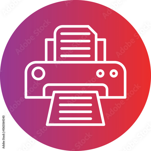 Printing Service Vector Icon Style