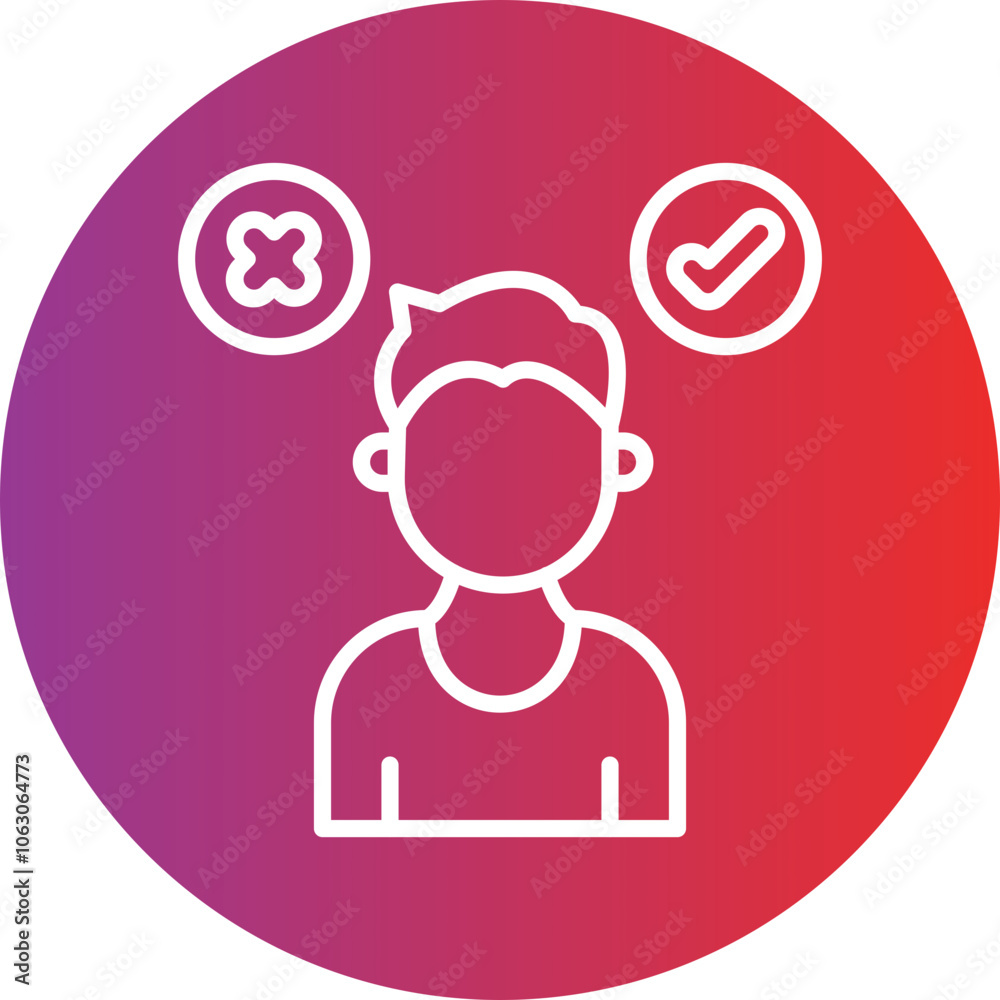 Decision Making Vector Icon Style Decision Making Vector Icon Style