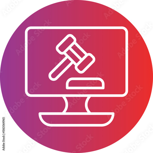 Auction Vector Icon Style