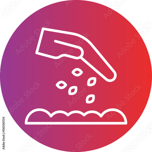 Seed Hand Vector Icon Style