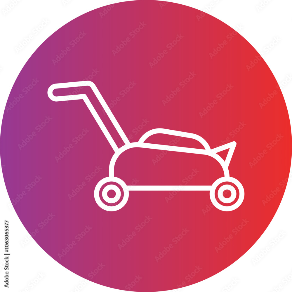 Lawnmover Vector Icon Style Lawnmover Vector Icon Style