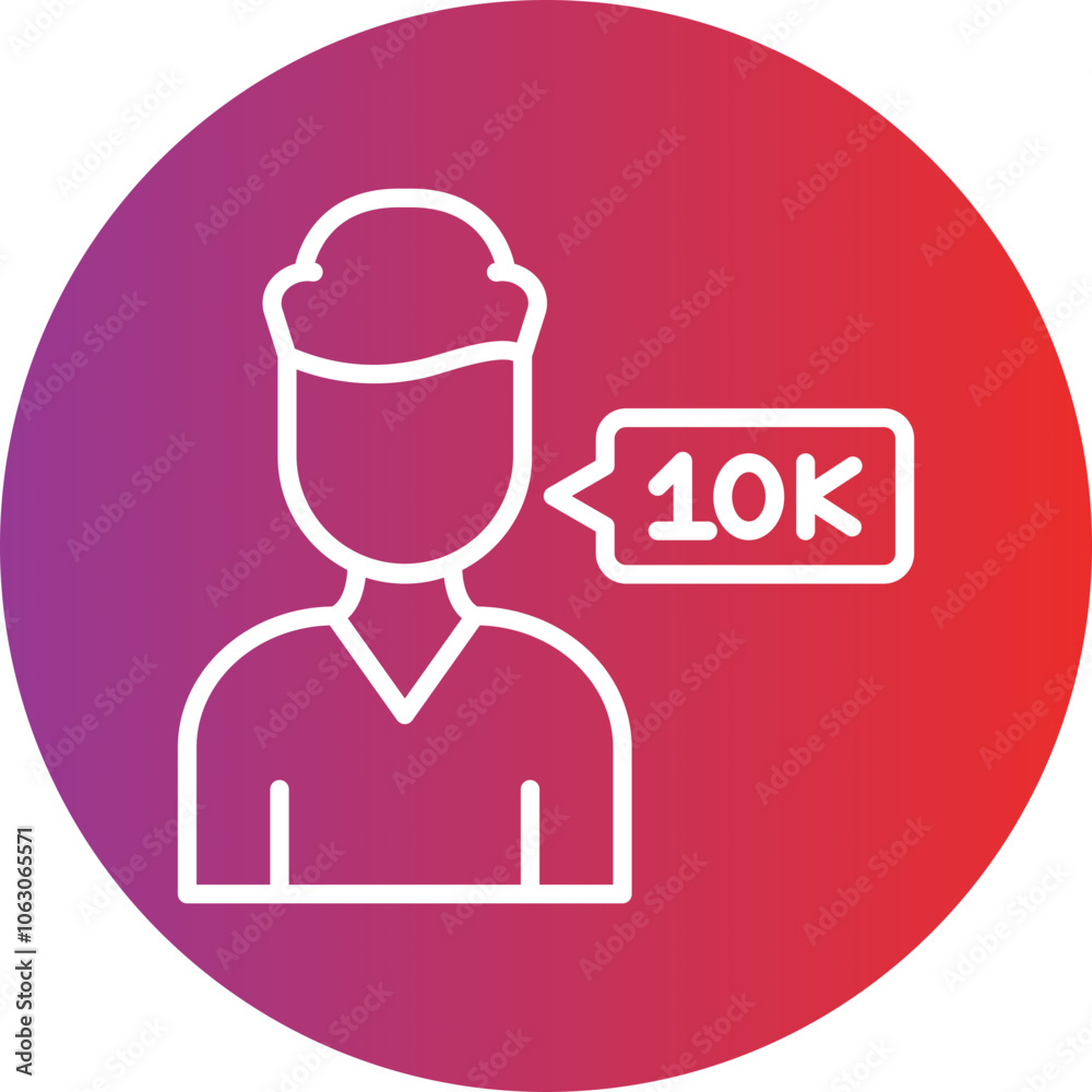 Fototapeta premium Macro influencer Vector Icon Style