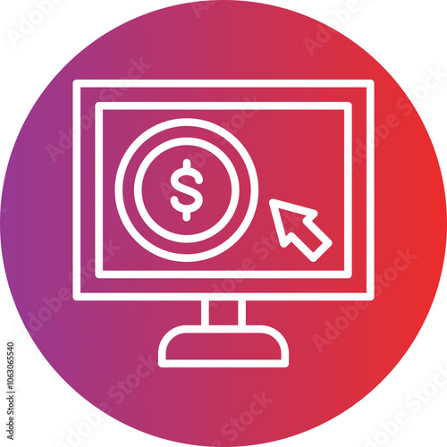 Cost Per Click Vector Icon Style