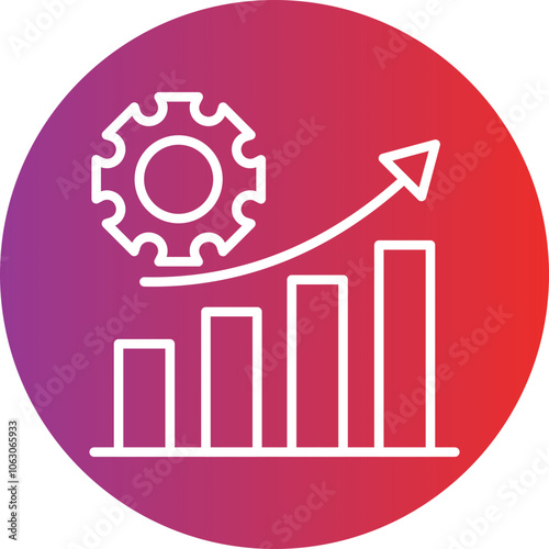 Statistics Report Vector Icon Style