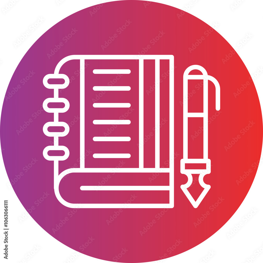 Moleskine Vector Icon Style Moleskine Vector Icon Style