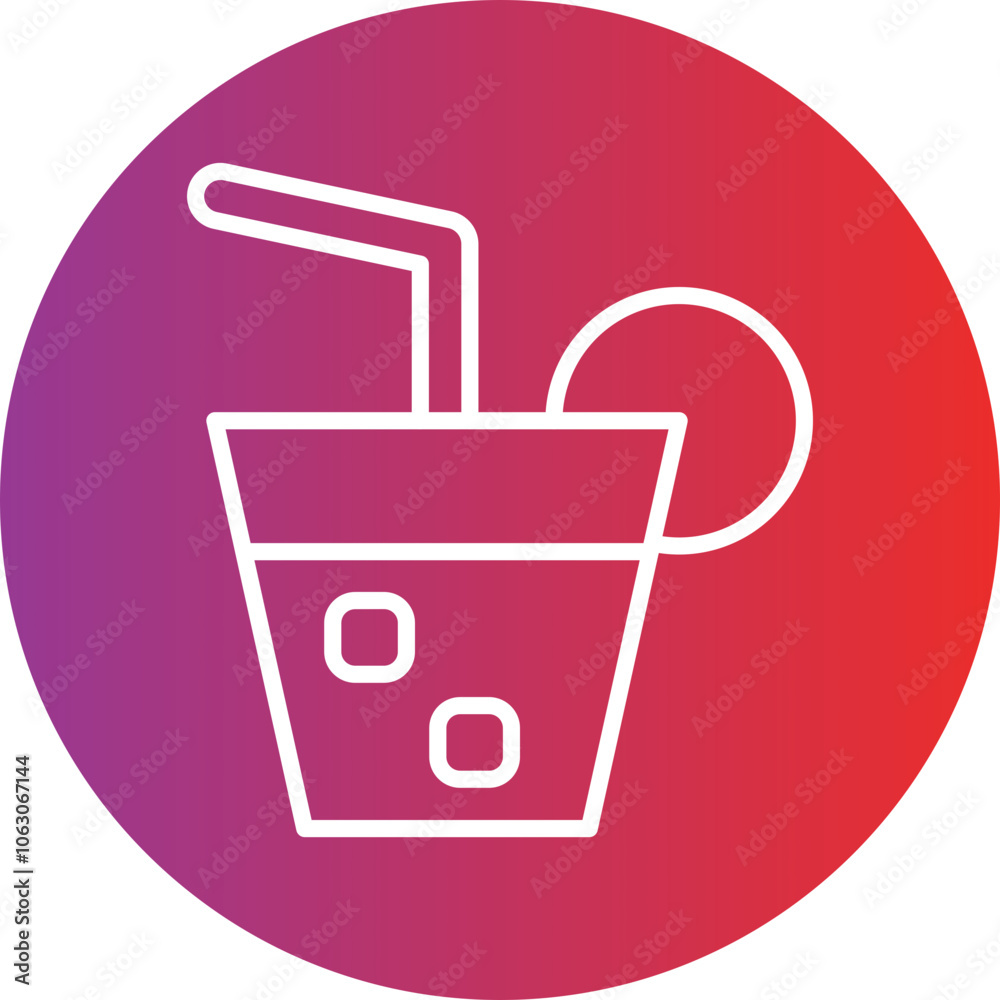 White Russian Drink Vector Icon Style White Russian Drink Vector Icon Style