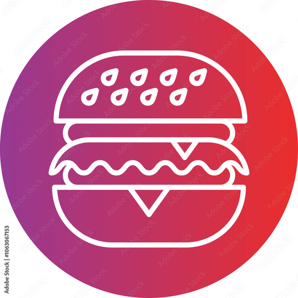 Burger Vector Icon Style Burger Vector Icon Style
