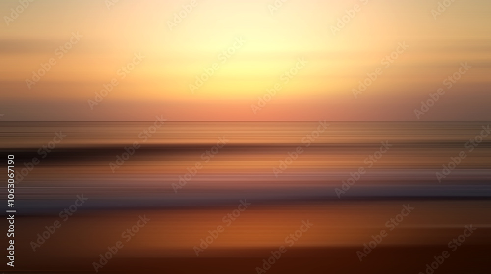 Fototapeta premium Gradient Abstract Art Background with Warm Horizontal Lines，Colorful Abstract Blurred Light Effects 