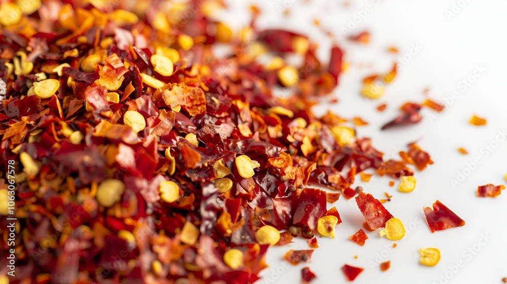 3D Crushed Red Pepper Flakes Spread on Surface
3D Crushed Red Pepper Flakes Spread on Surface