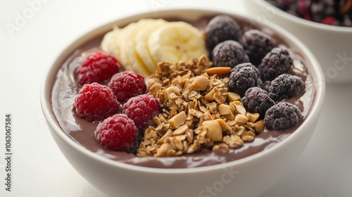 Wallpaper Mural AÃ§aÃ­ bowl topped with fresh fruit, nuts, and chia seeds, a delicious and healthy breakfast option. Torontodigital.ca