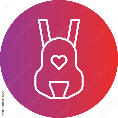 Baby carrier Vector Icon Style