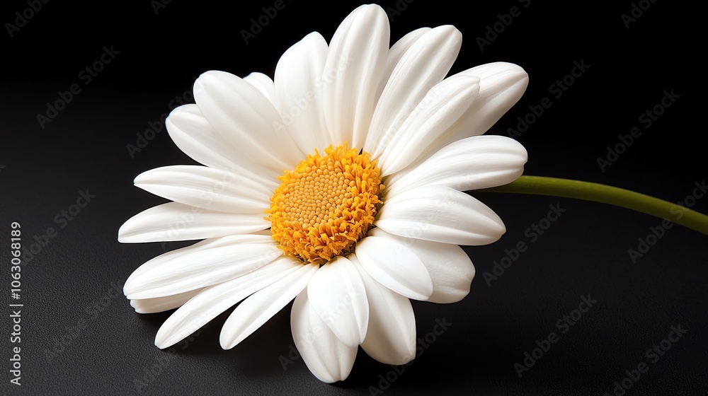 Obraz premium Crisp details on daisy petal edges, rich contrast, high resolution