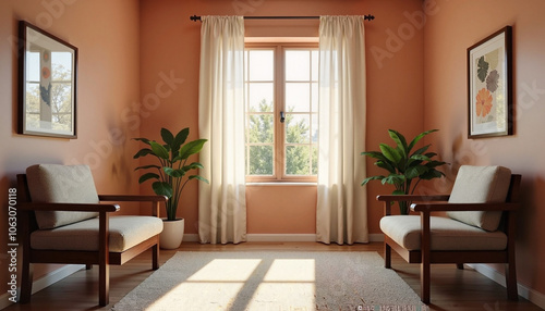 A serene sunlit corner in a calming room promoting mental wellness and reflection