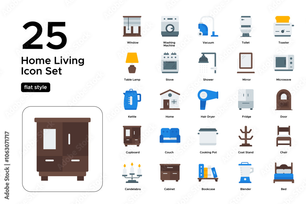 Home Living Flat Icon Set: Everyday Comforts, Lifestyle Additions, and Relaxation Icons
Home Living Flat Icon Set: Everyday Comforts, Lifestyle Additions, and Relaxation Icons