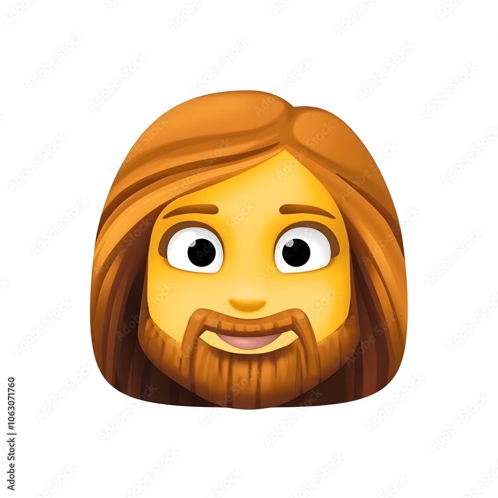Fototapeta premium Person with Beard Emoji 