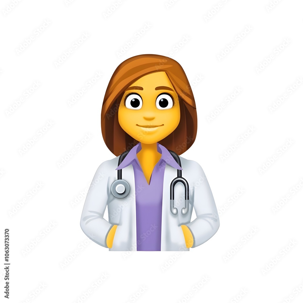 Fototapeta premium Woman Doctor Emoji