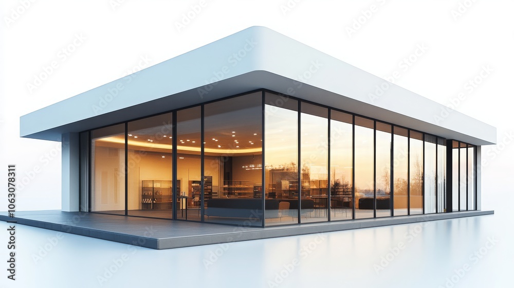 Modern Storefront Architecture Render Modern Storefront Architecture Render