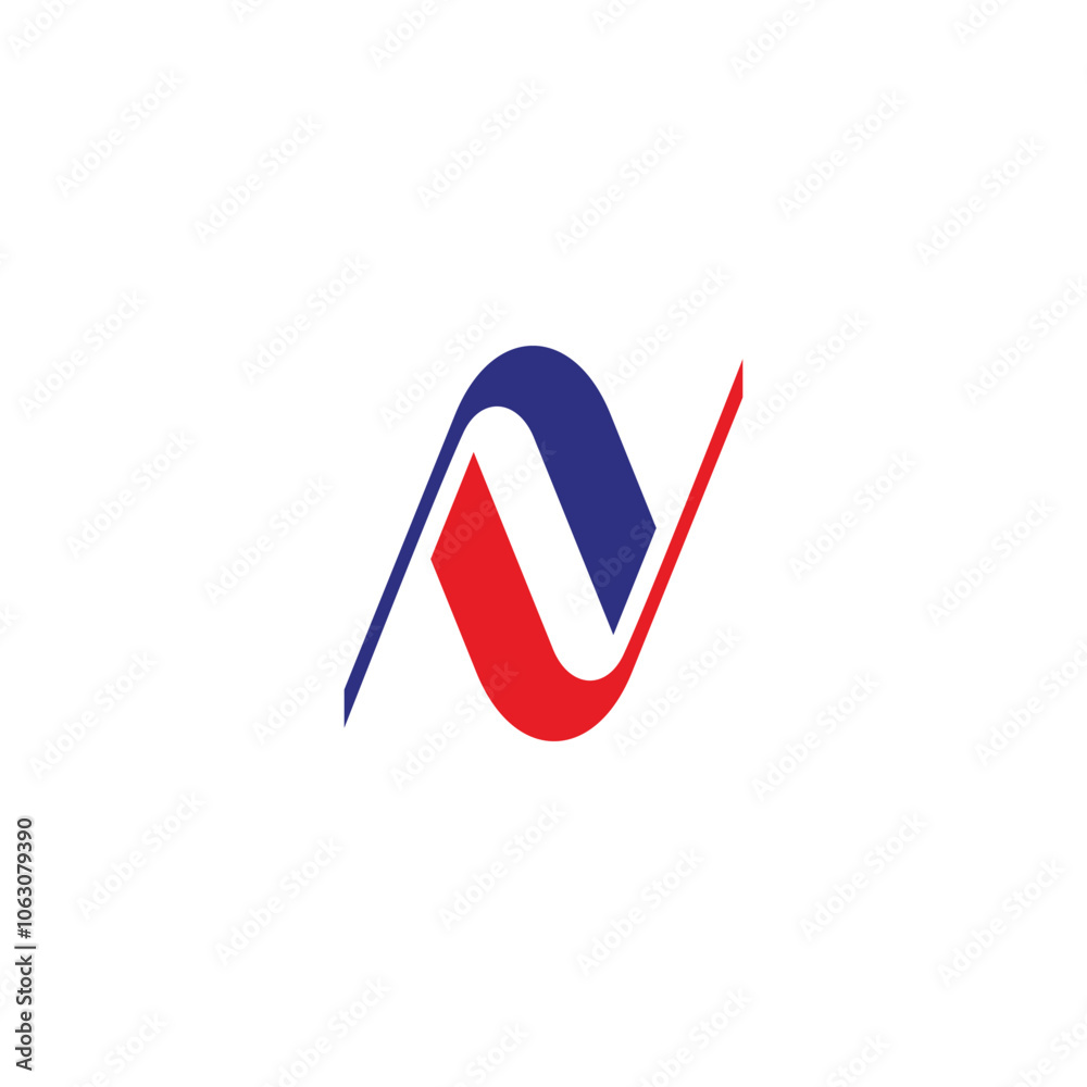 letter nj simple linked ribbon geometric logo vector letter nj simple linked ribbon geometric logo vector
