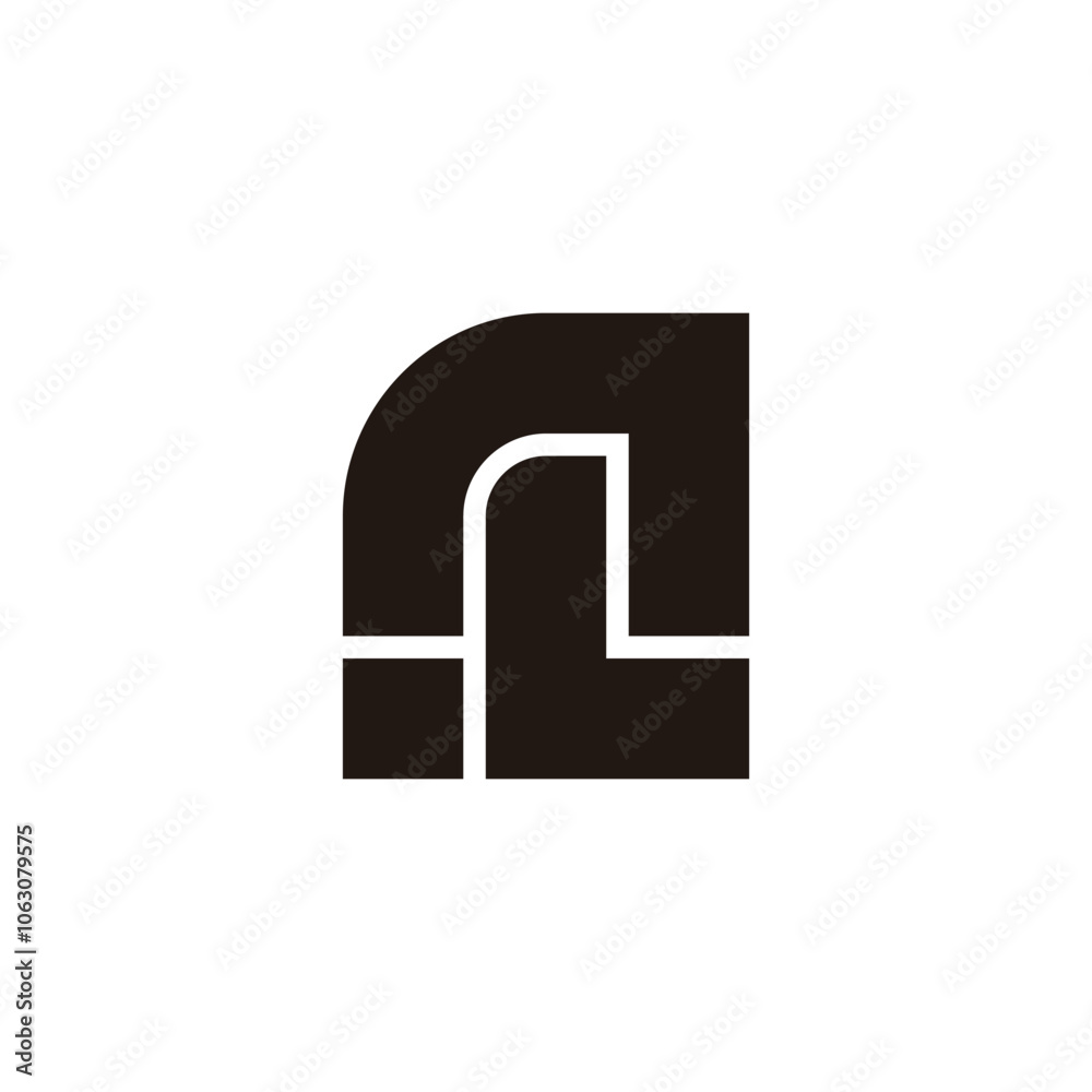 letters nil simple geometric monogram logo vector letters nil simple geometric monogram logo vector