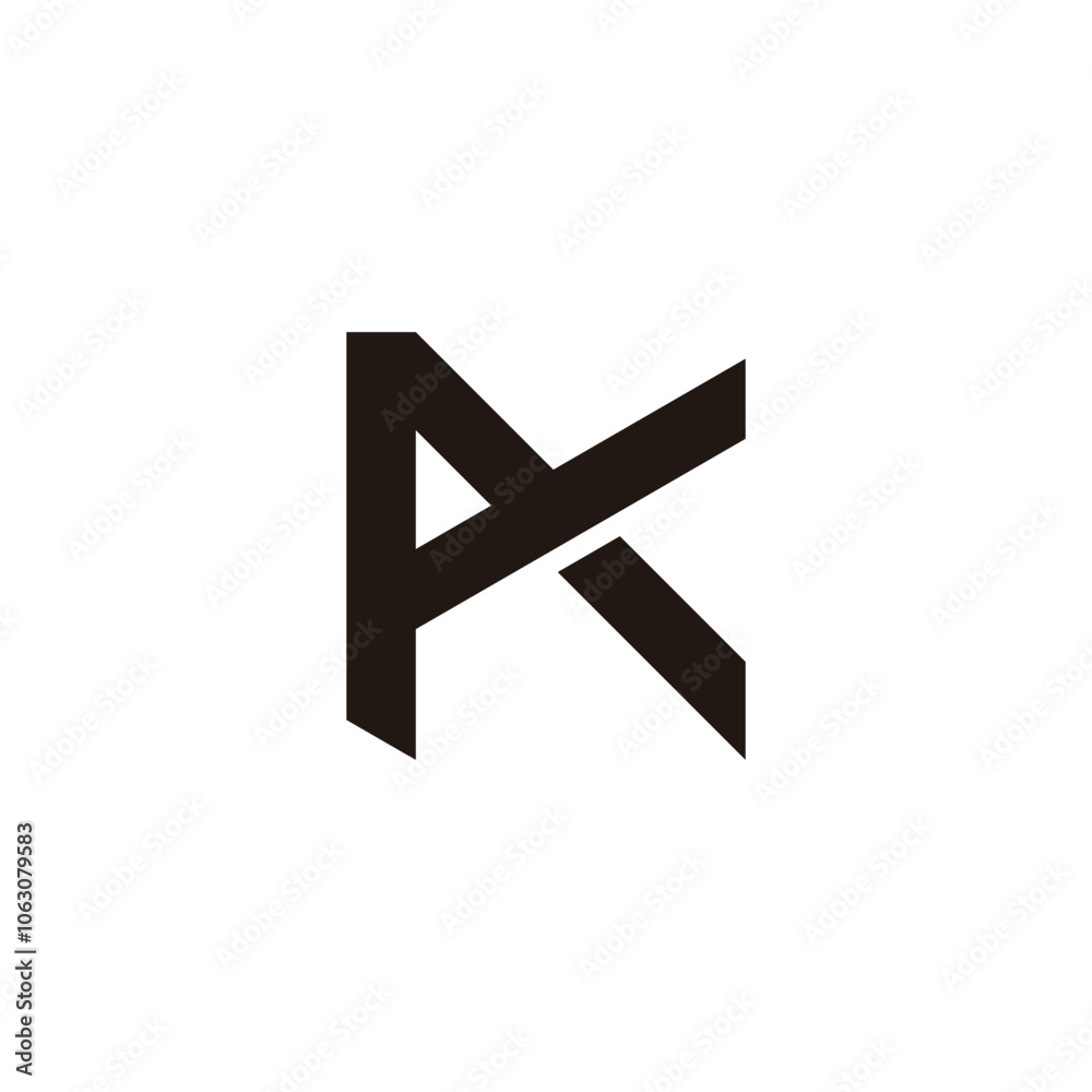 letters mk linked abstract simple geometric logo vector letters mk linked abstract simple geometric logo vector